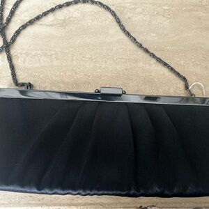Jessica McClintock Black Clutch with Chain Strap